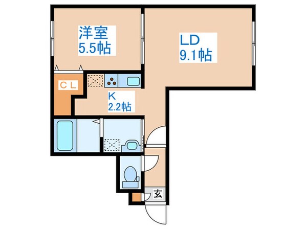 イーシティ山鼻の物件間取画像